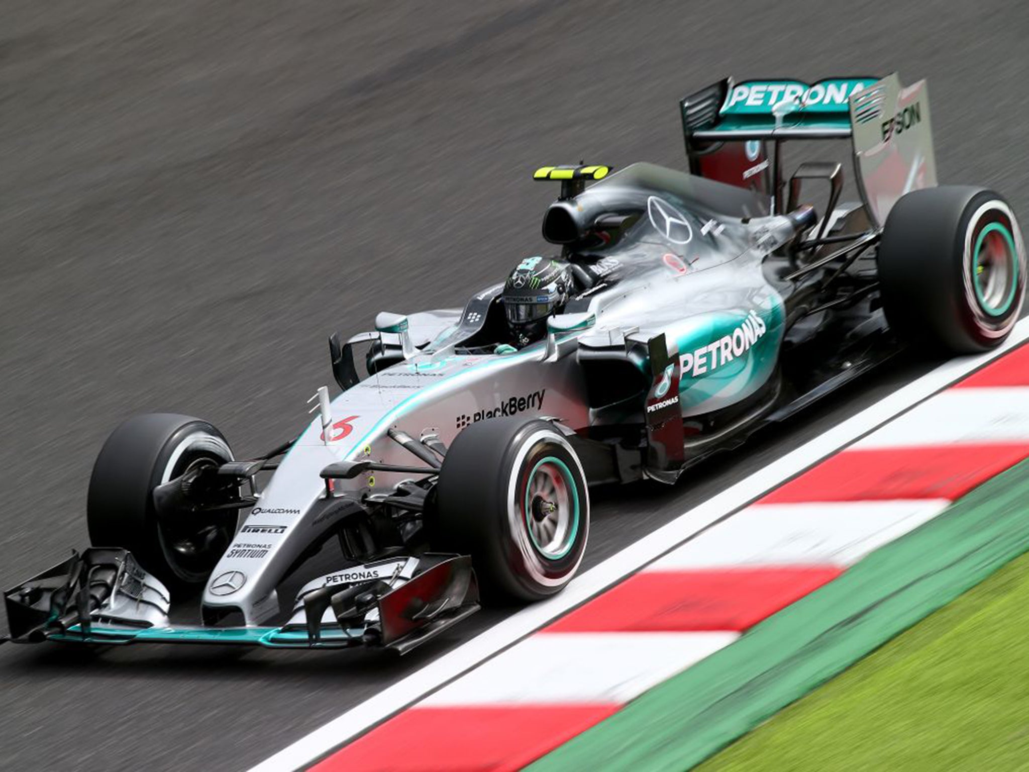 Driving force: Nico Rosberg beat team-mate Lewis Hamilton to pole position for Sunday’s Japanese grand prix