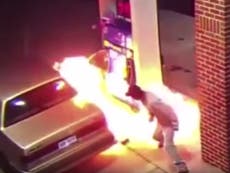 Arachnophobe sets petrol station on fire trying to scare off spider