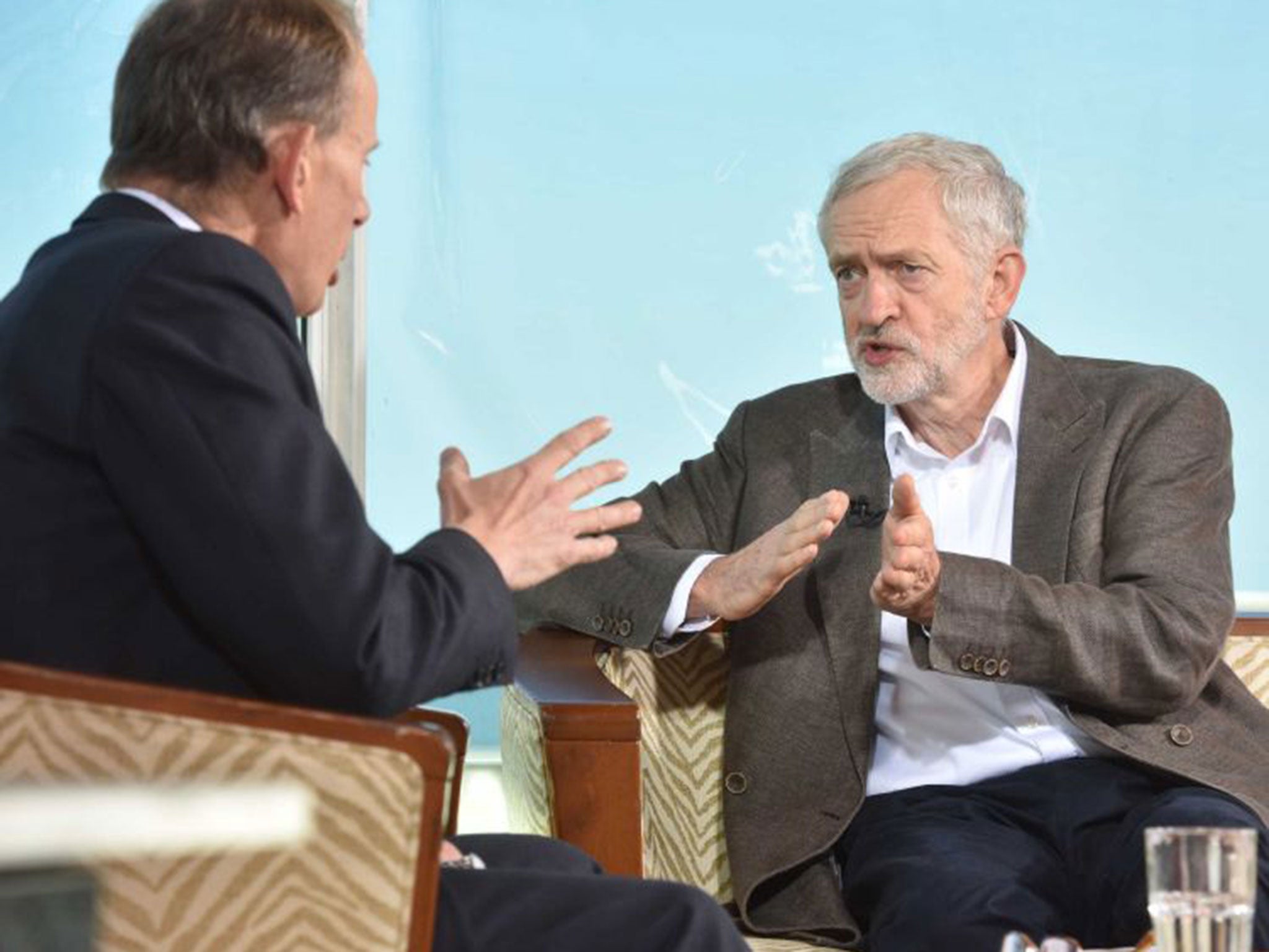 Andrew Marr interviews Jeremy Corbyn on the flagship BBC show