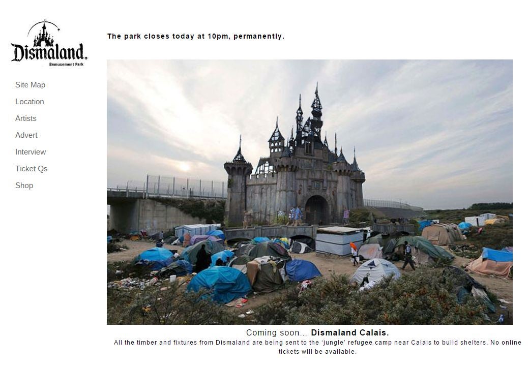 A post on the Dismaland website from Sunday