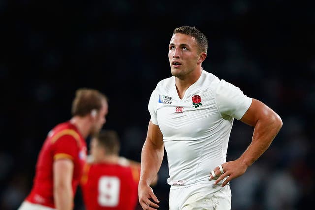 Sam Burgess during defeat to Wales