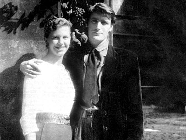 Sylvia Plath and Ted Hughes on their honeymoon in Paris in 1956. They separated about six months before her death in 1963