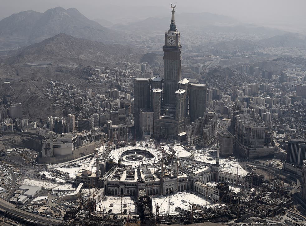 The Clock Tower and the Grand Mosque in the Saudi holy city of Mecca, September 25, 2015