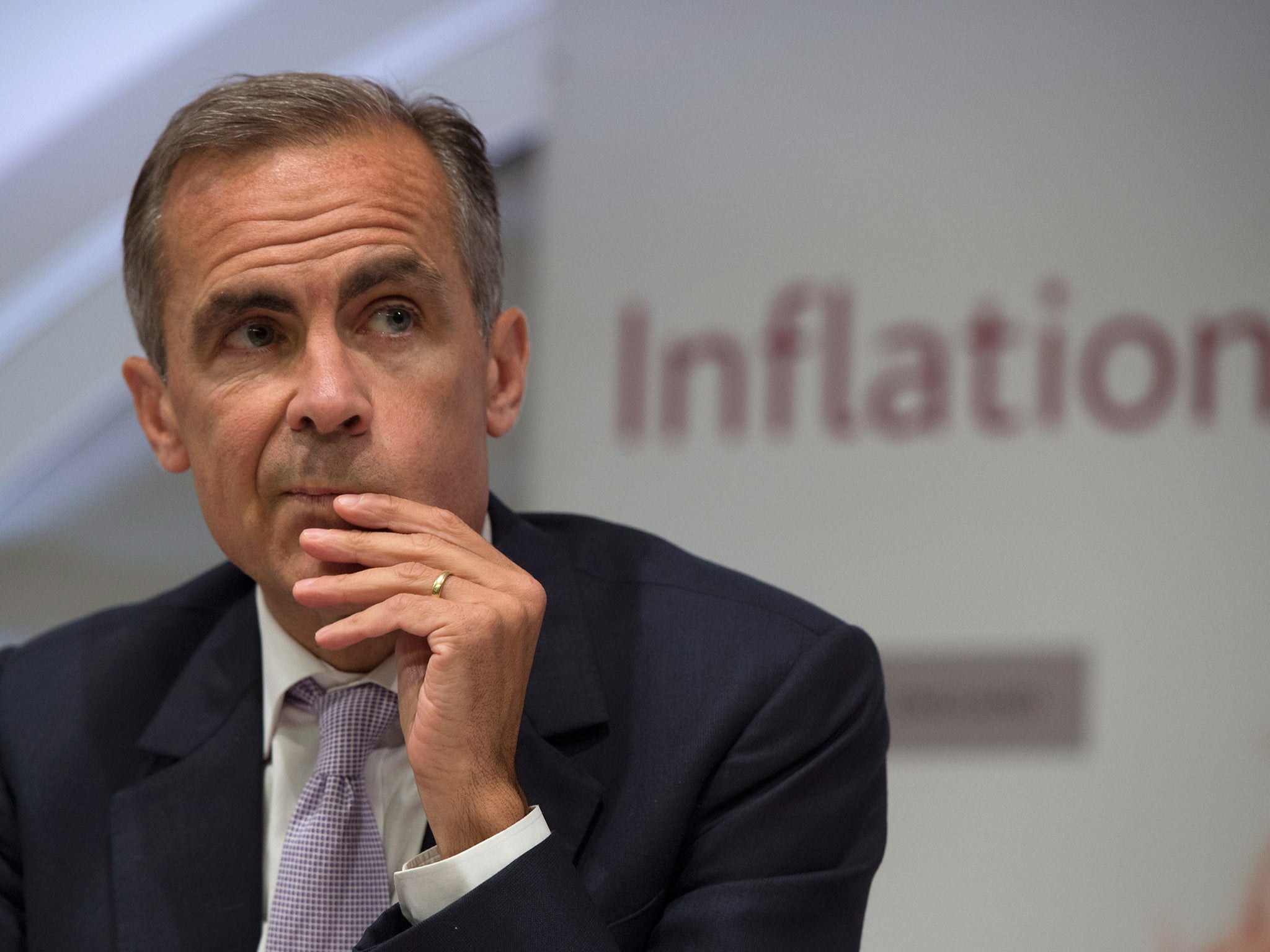 The Bank of England chief Mark Carney is not expected to increase interest rates until the middle of 2016