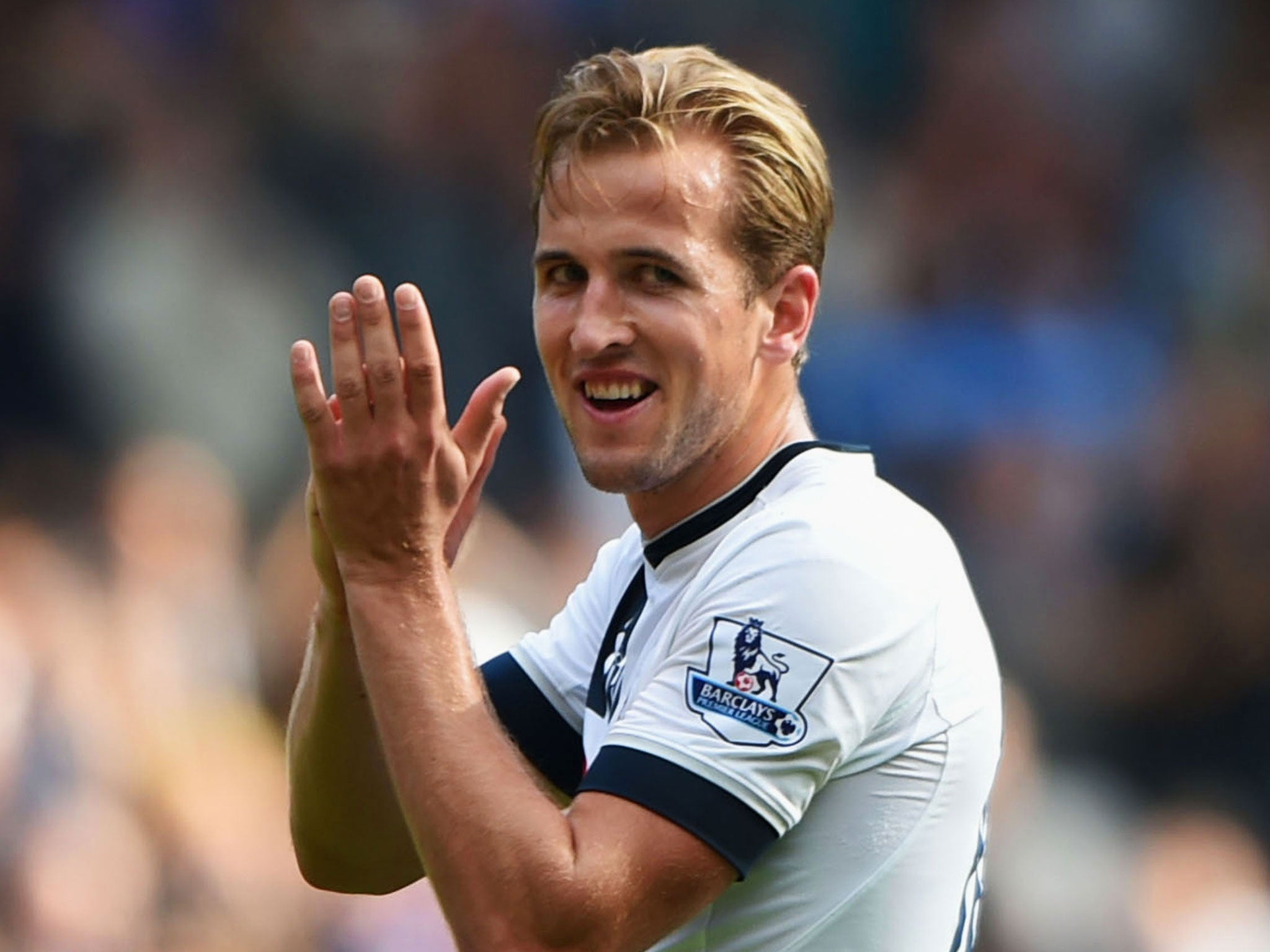 Harry Kane pictured in Tottenham's 4-1 win over Man City