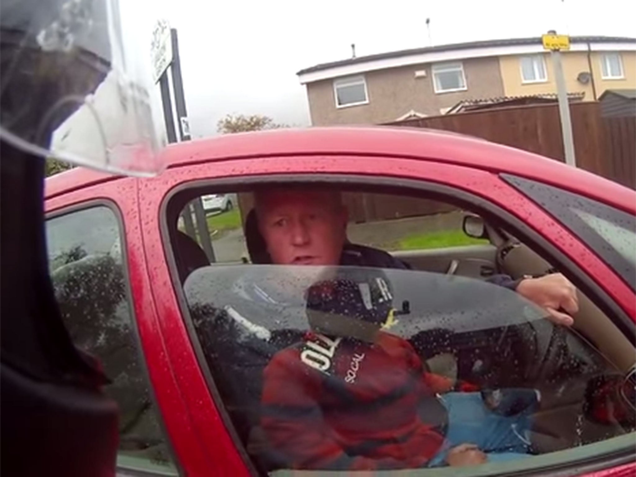 Still from video showing a Hull road-rage incident