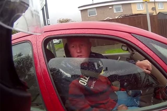 Still from video showing a Hull road-rage incident