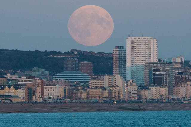 The Supermoon is also coinciding with a 'Blood Moon', when the satellite turns red