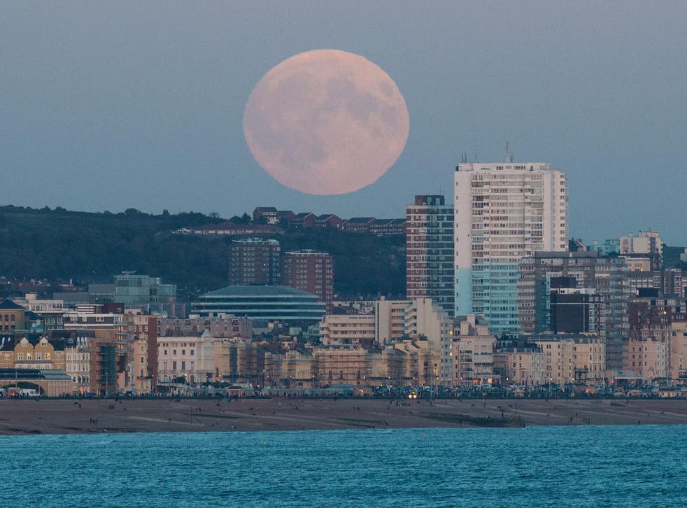 The Supermoon is also coinciding with a 'Blood Moon', when the satellite turns red