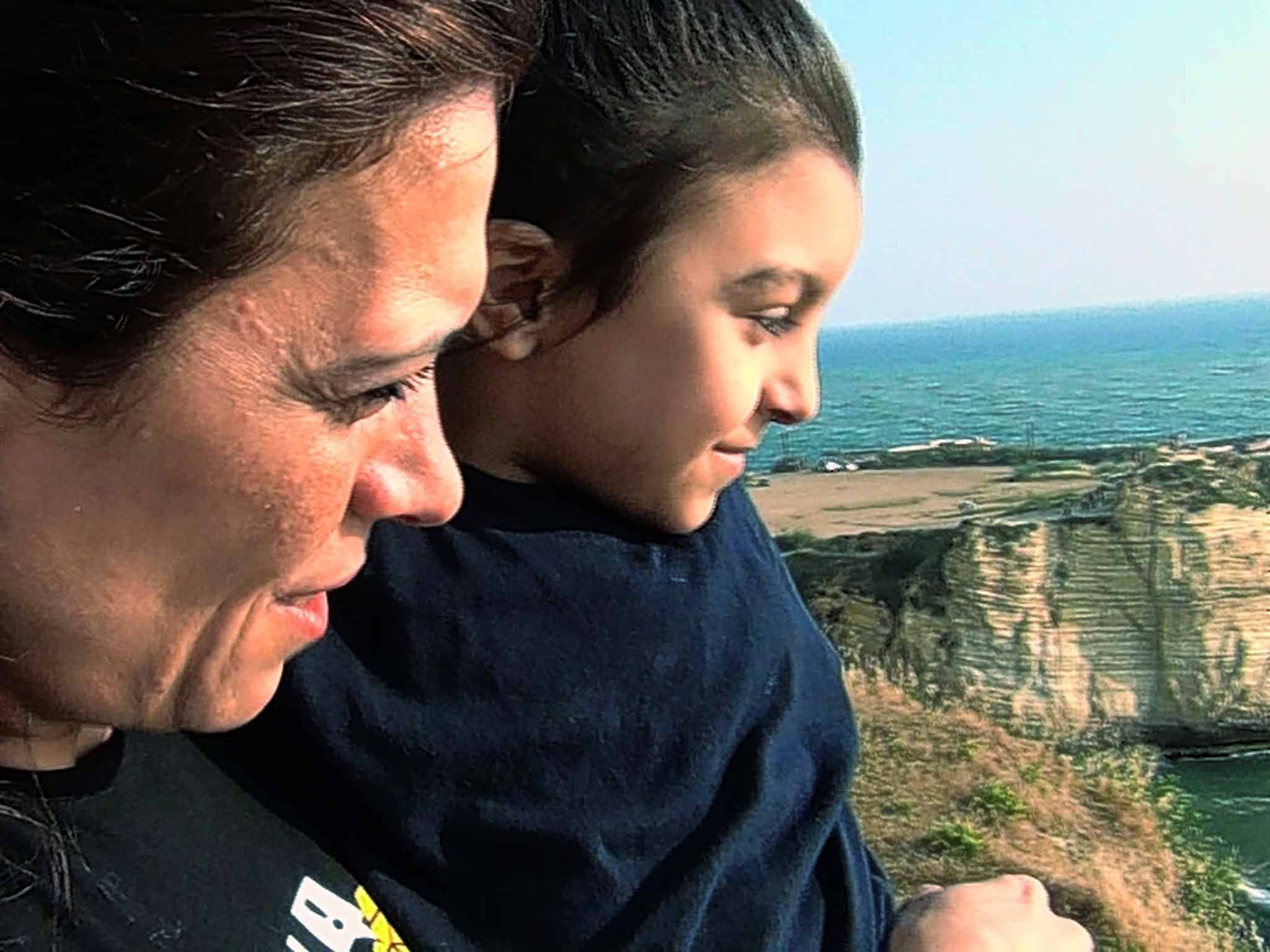All at sea: Raghda Hasan with her son Bob in 'A Syrian Love Story - Storyville'