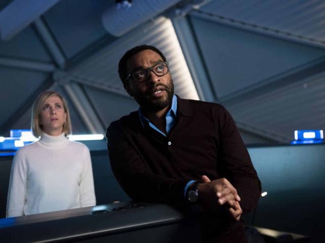 Chiwetel Ejiofor in 'The Martian' with Kristen Wiig