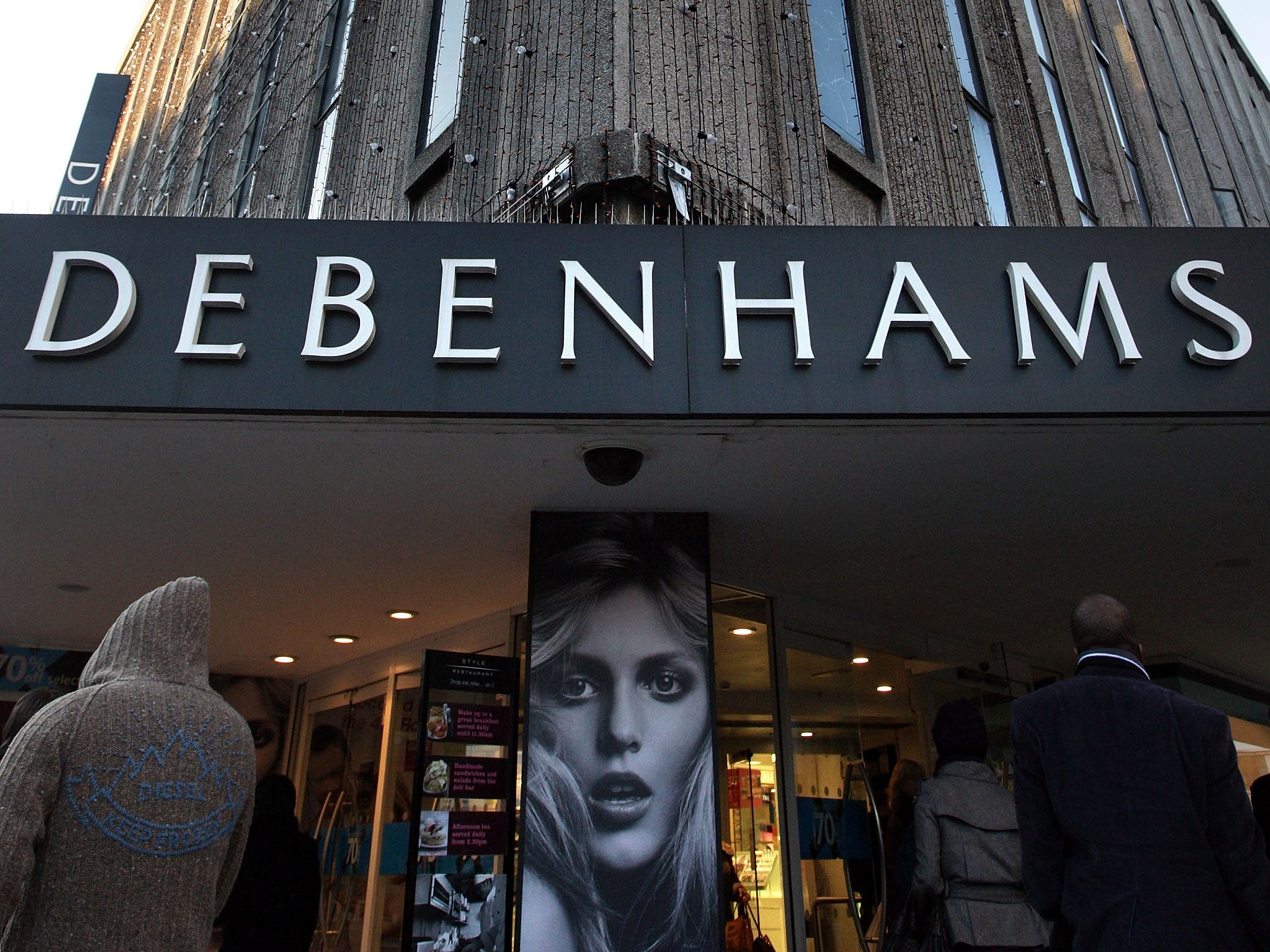 Debenhams in Oxford Street, where a woman fell from an escalator