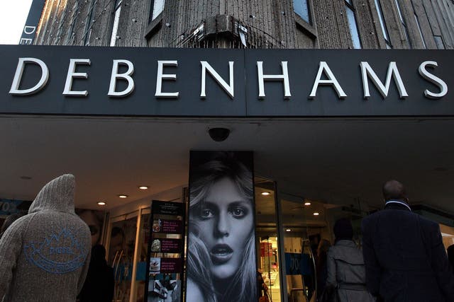Debenhams in Oxford Street, where a woman fell from an escalator 