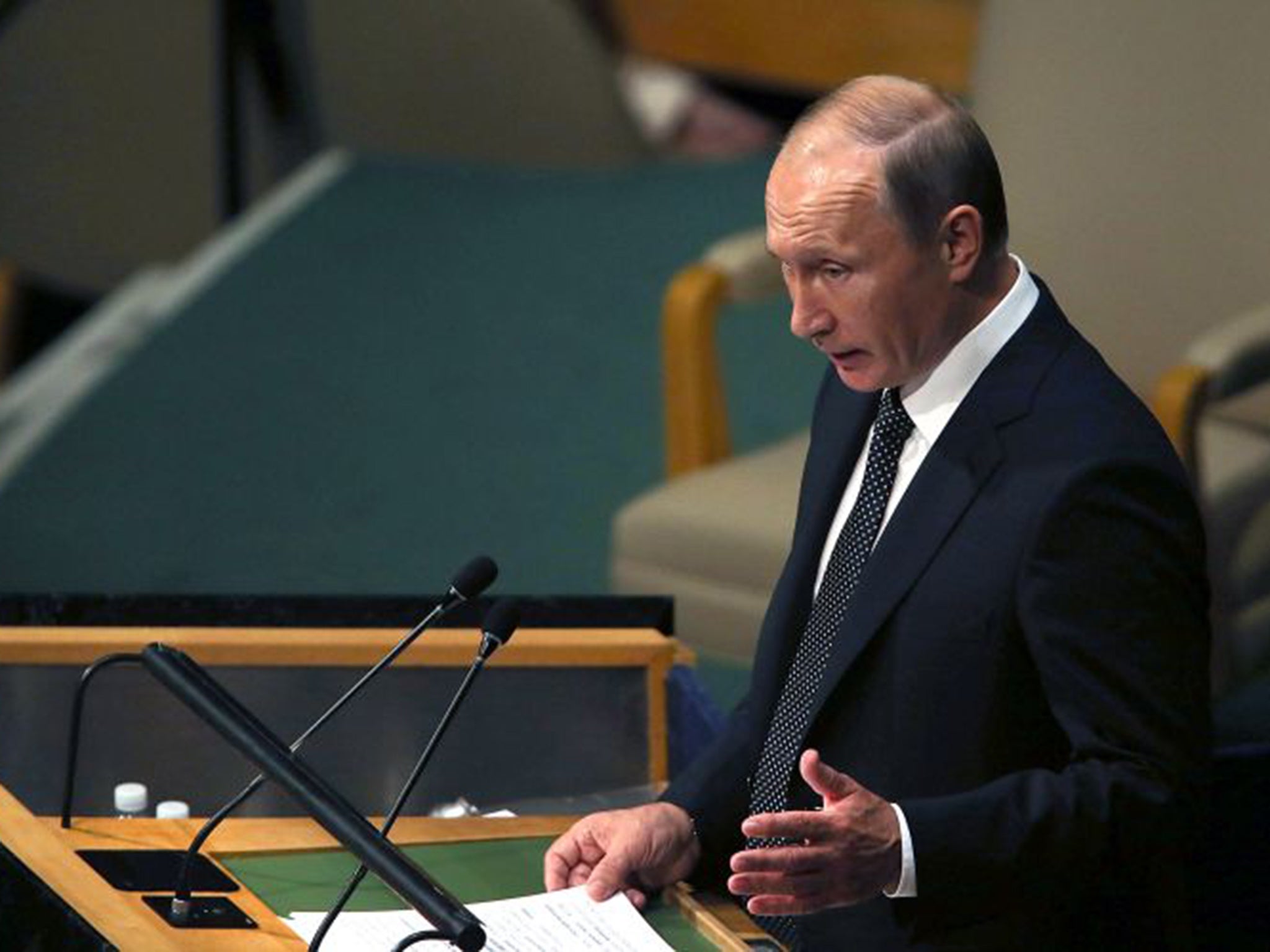 In his speech, Vladimir Putin urged the world to stick with Assad, arguing that his military is the only viable option for defeating the Islamic State