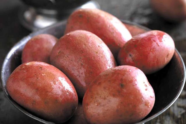 There will be spud: a bowl of roseate
Roosters, aptly coloured for the red planet