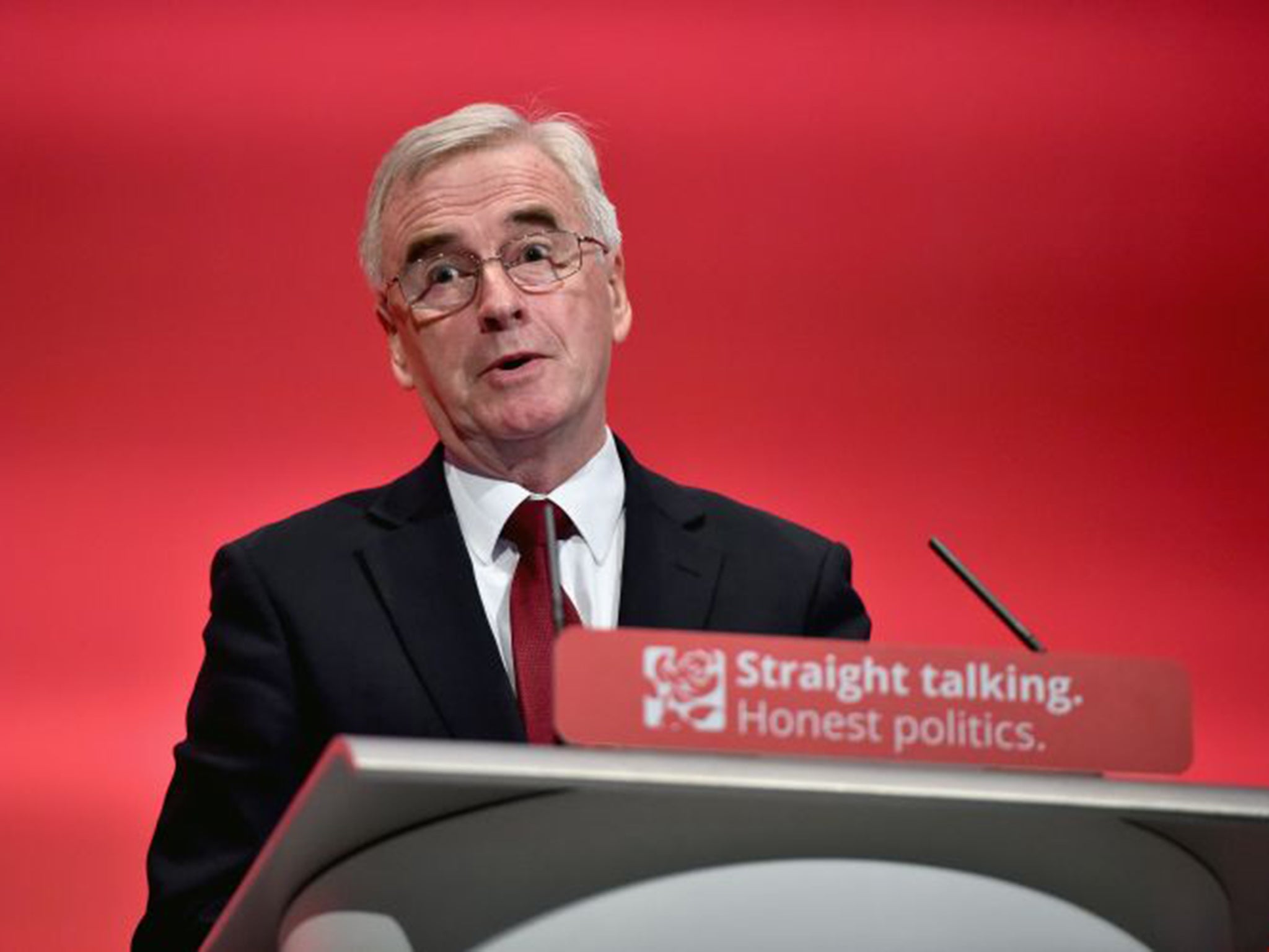 In his first speech as shadow Chancellor, John McDonnell backed “fairer, more progressive” taxes and heavy investment in industry and building projects as a route to tackling the budget deficit