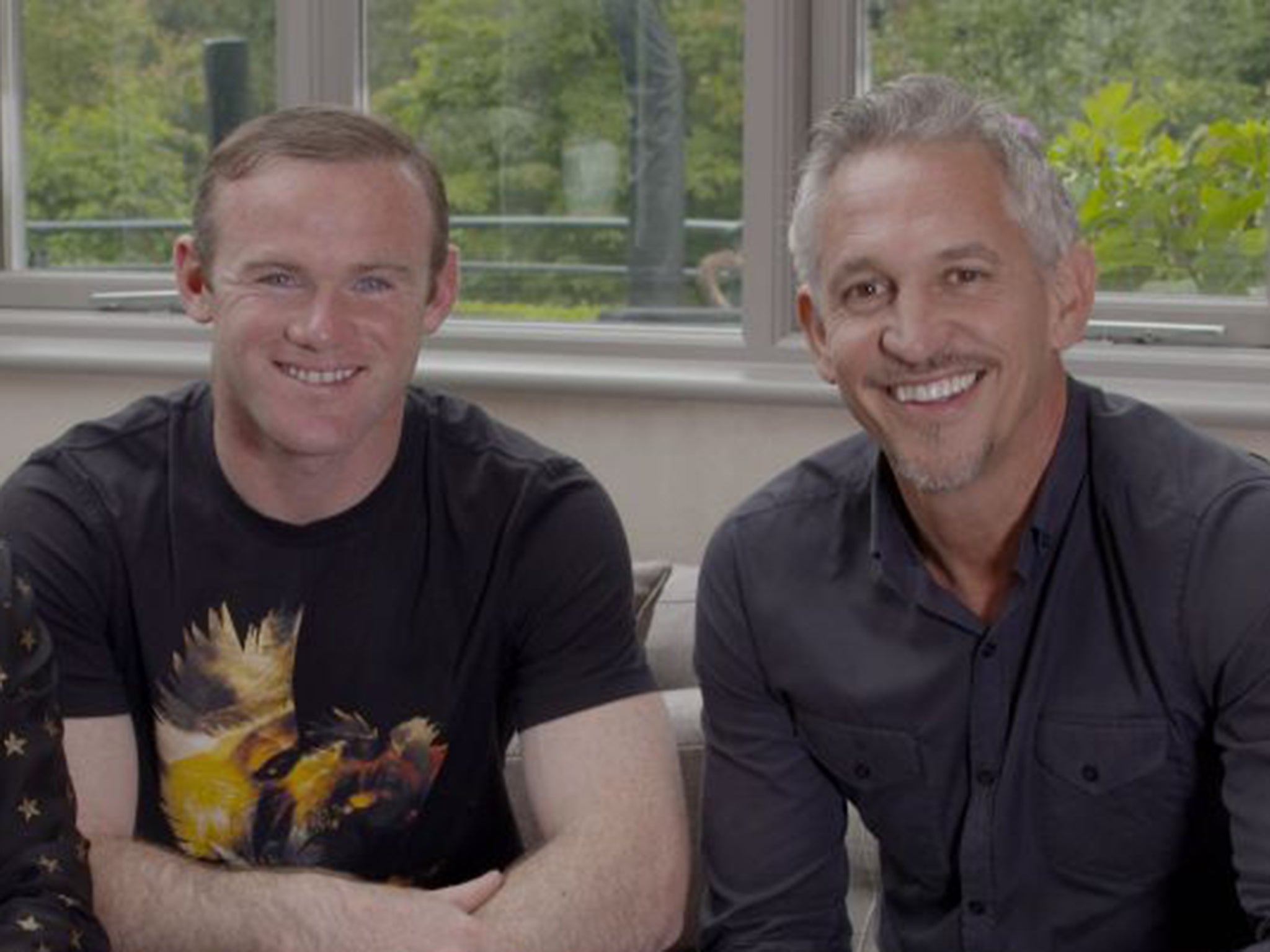 Wayne Rooney, left, and Gary Lineker, who presents the upcoming documentary