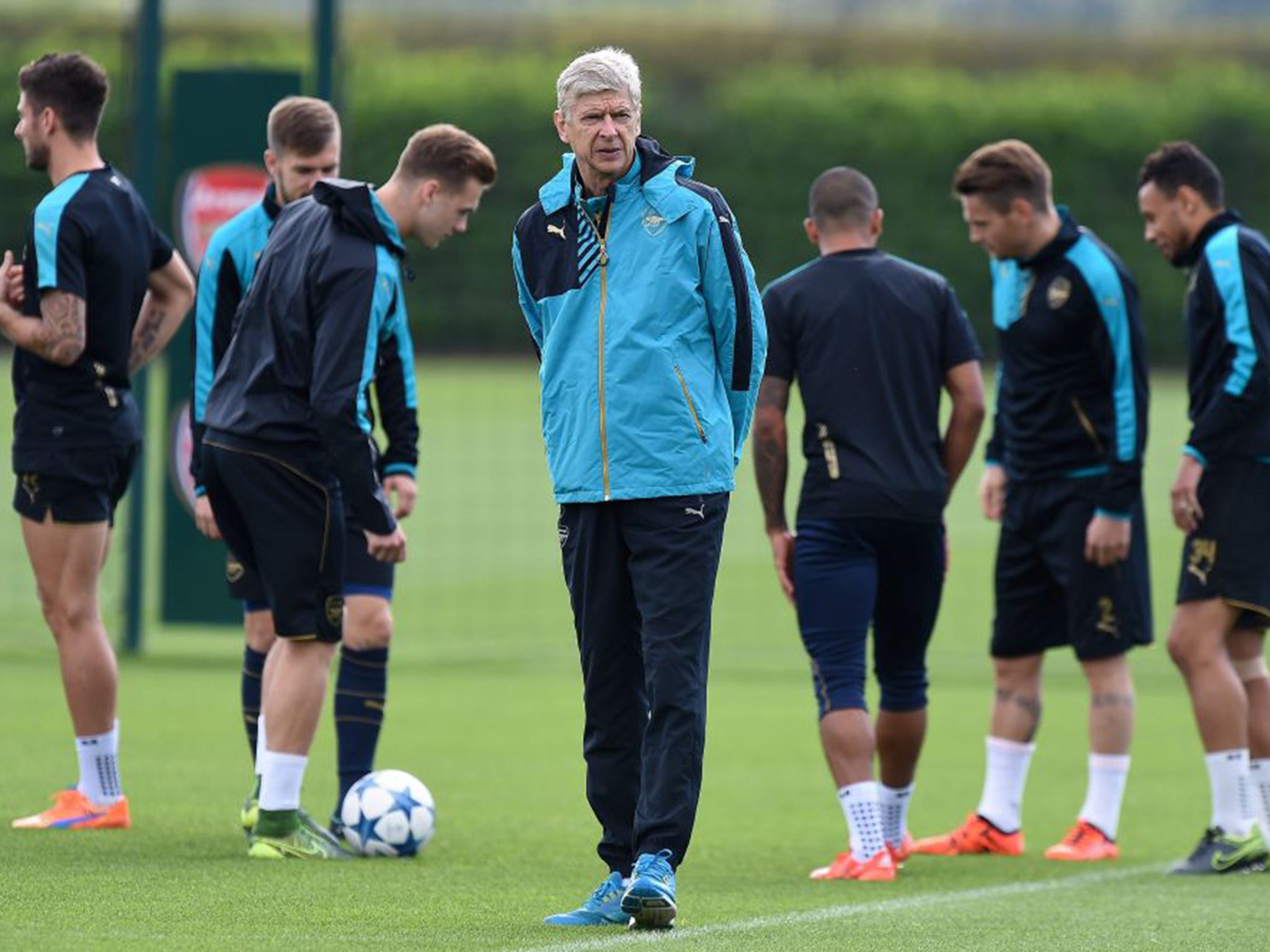 Arsene Wenger will be without Mikel Arteta, Mathieu Flamini and Olivier Giroud for the match against Olympiakos