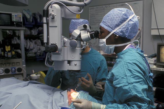 FILE PHOTO: The groundbreaking operation was carried out be surgeons at London’s Moorfields Eye Hospital