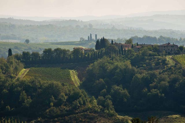 The rolling hills of Chianti in Tuscany