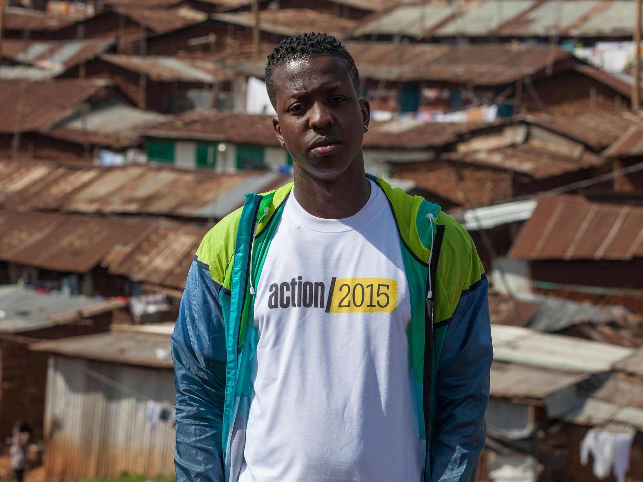 Jamal Edwards visited Kibera in support of Action 2015 in August.
