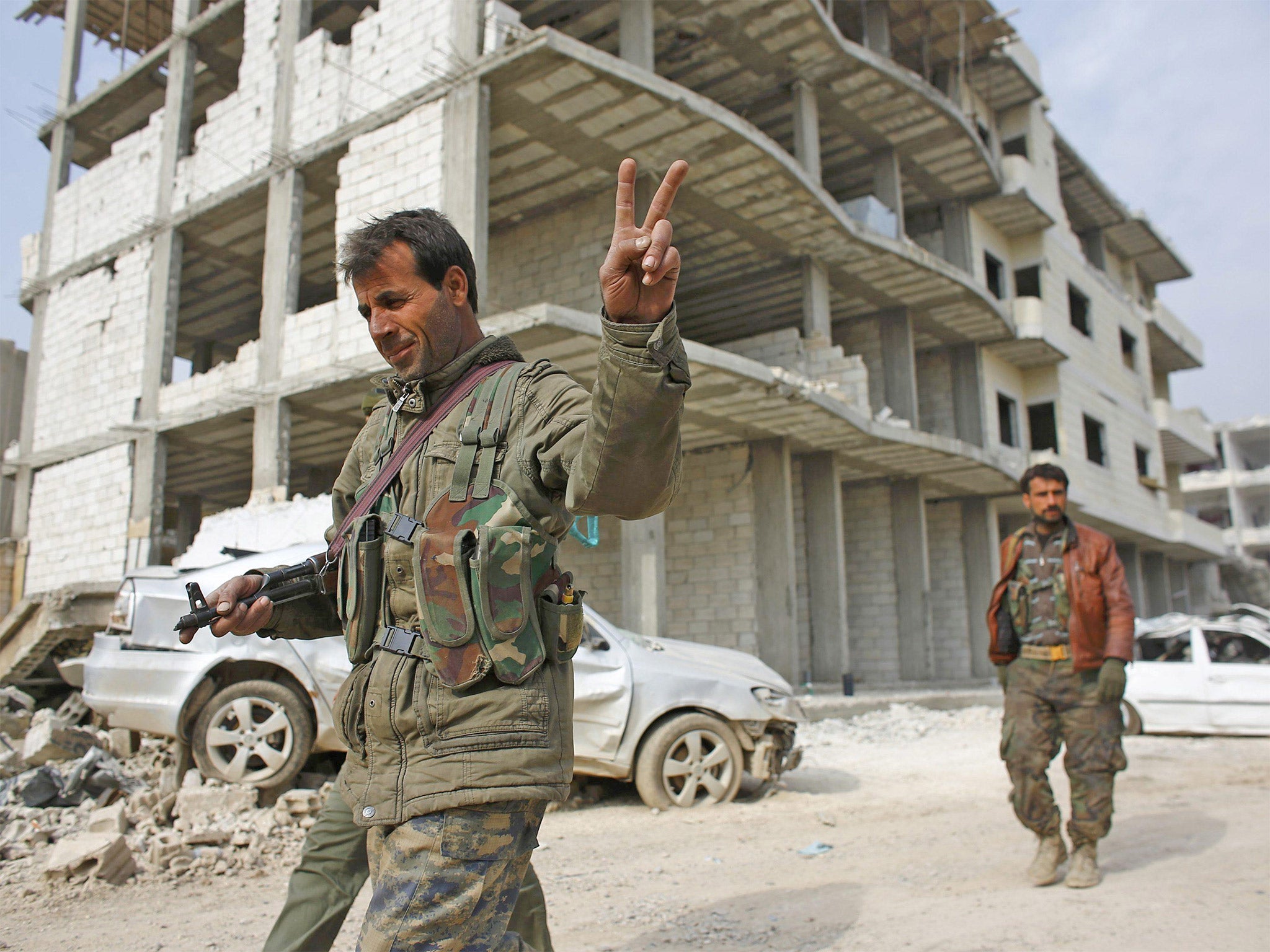 A member of the Kurdish People’s Protection Units (YPG) in Kobani