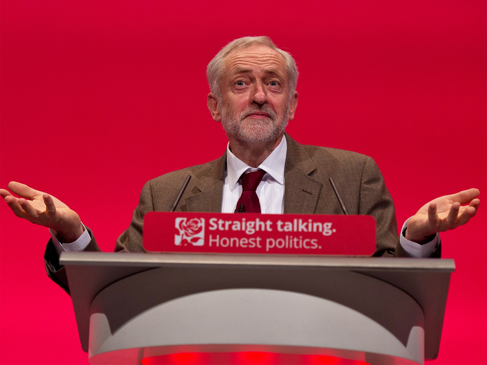 Jeremy Corbyn delivers his confident Labour Party Conference speech in Brighton