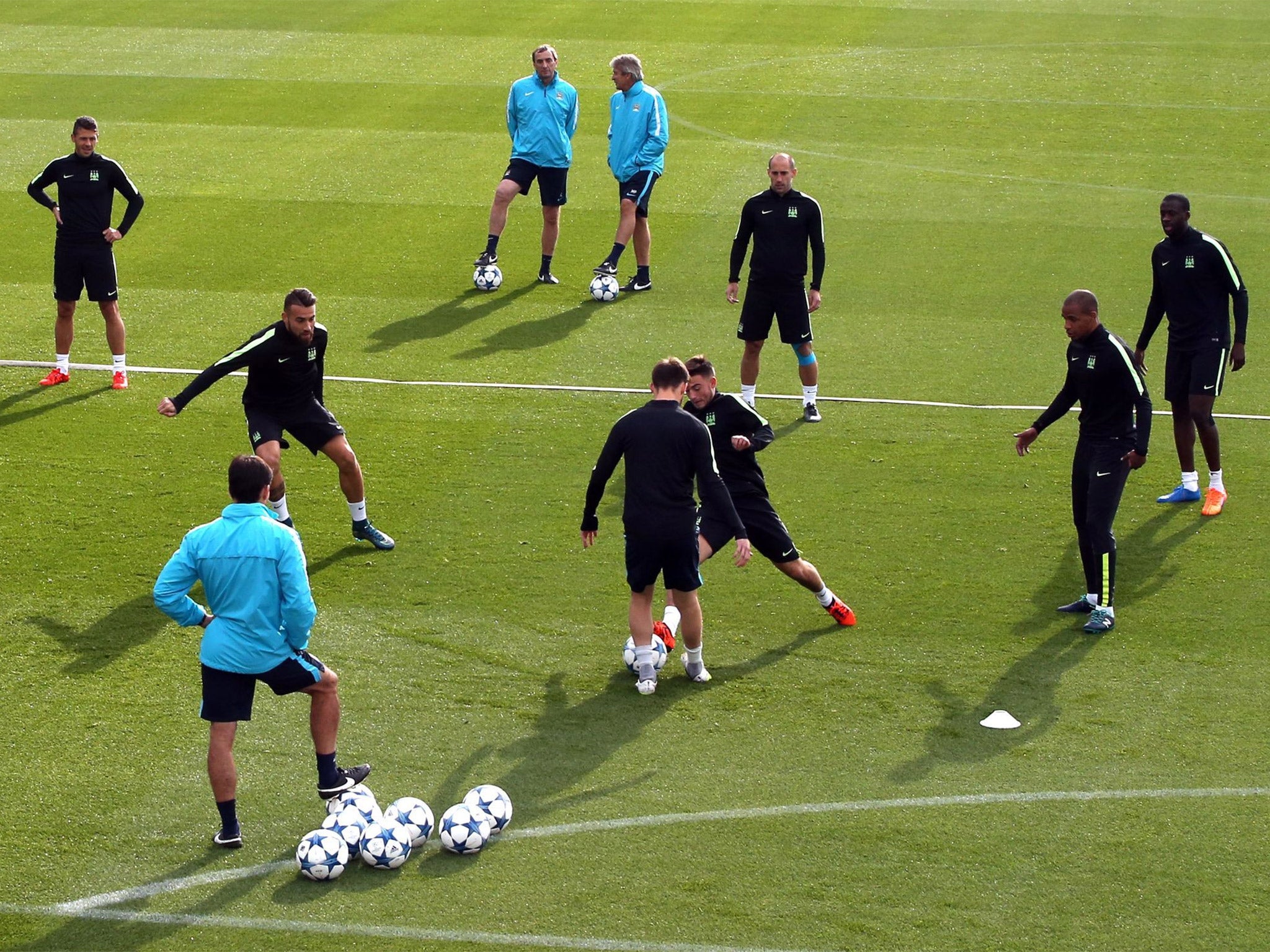 City’s players are put through their paces in training