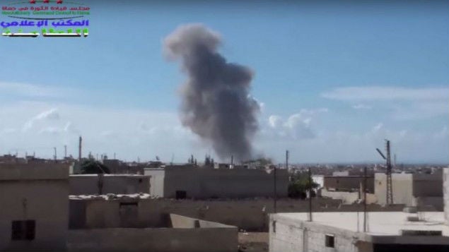 Images purportedly show Russian strikes on northern Syrian villages
