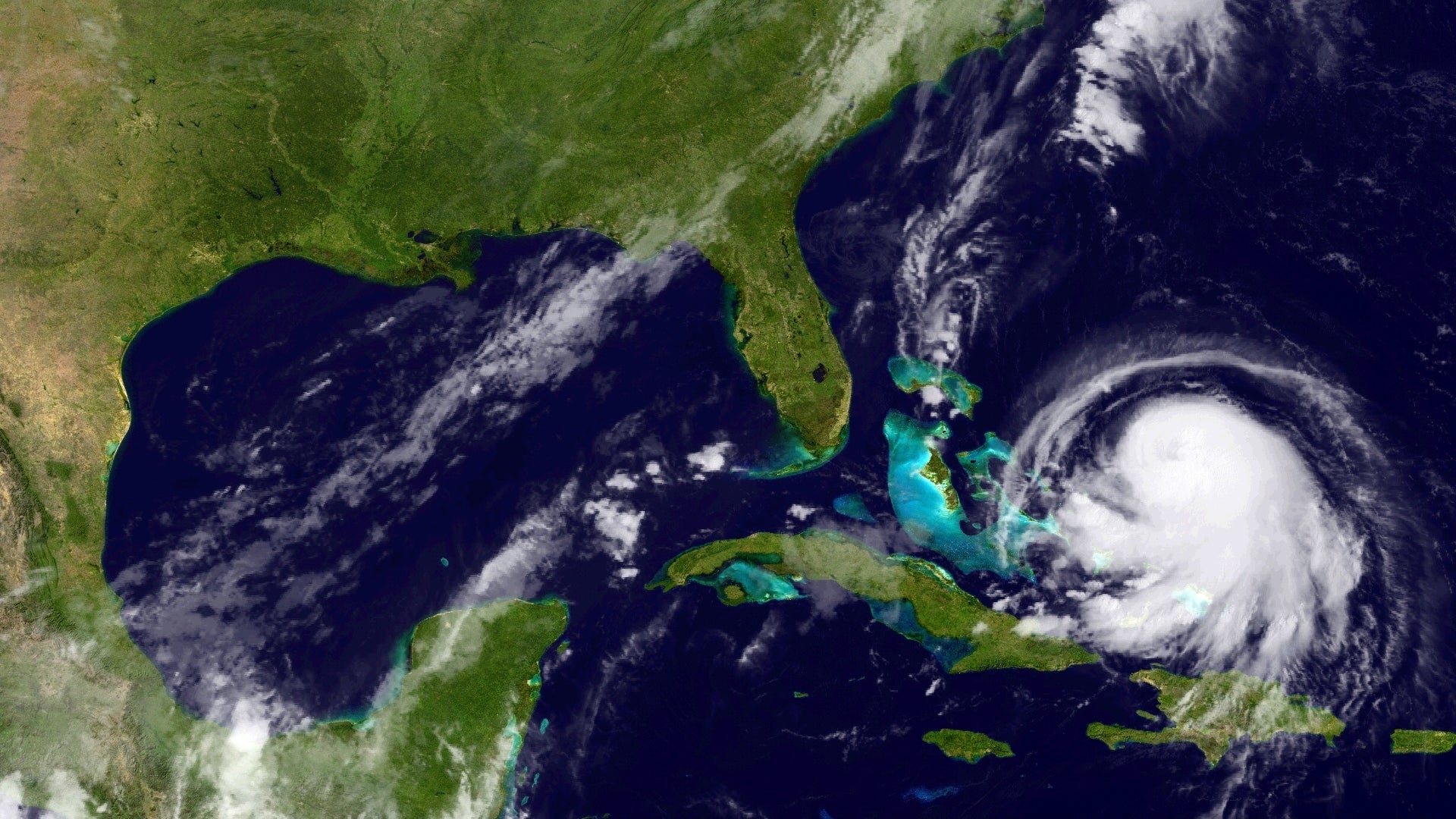 Hurrican Joaquin churns in the Caribbean, in a picture released by the US National Oceanic and Atmospheric Administration