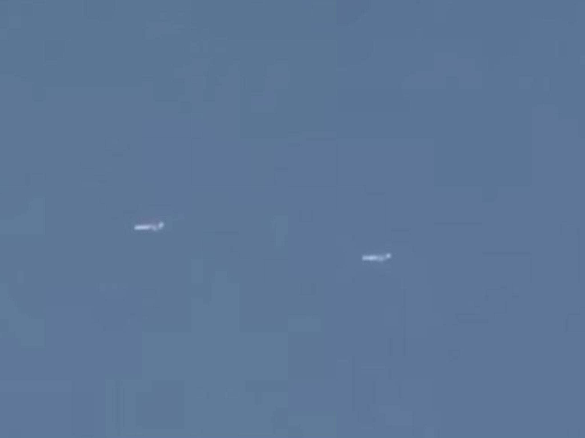 Activists claimed the footage showed Russian planes flying over Syria on 30 September 2015