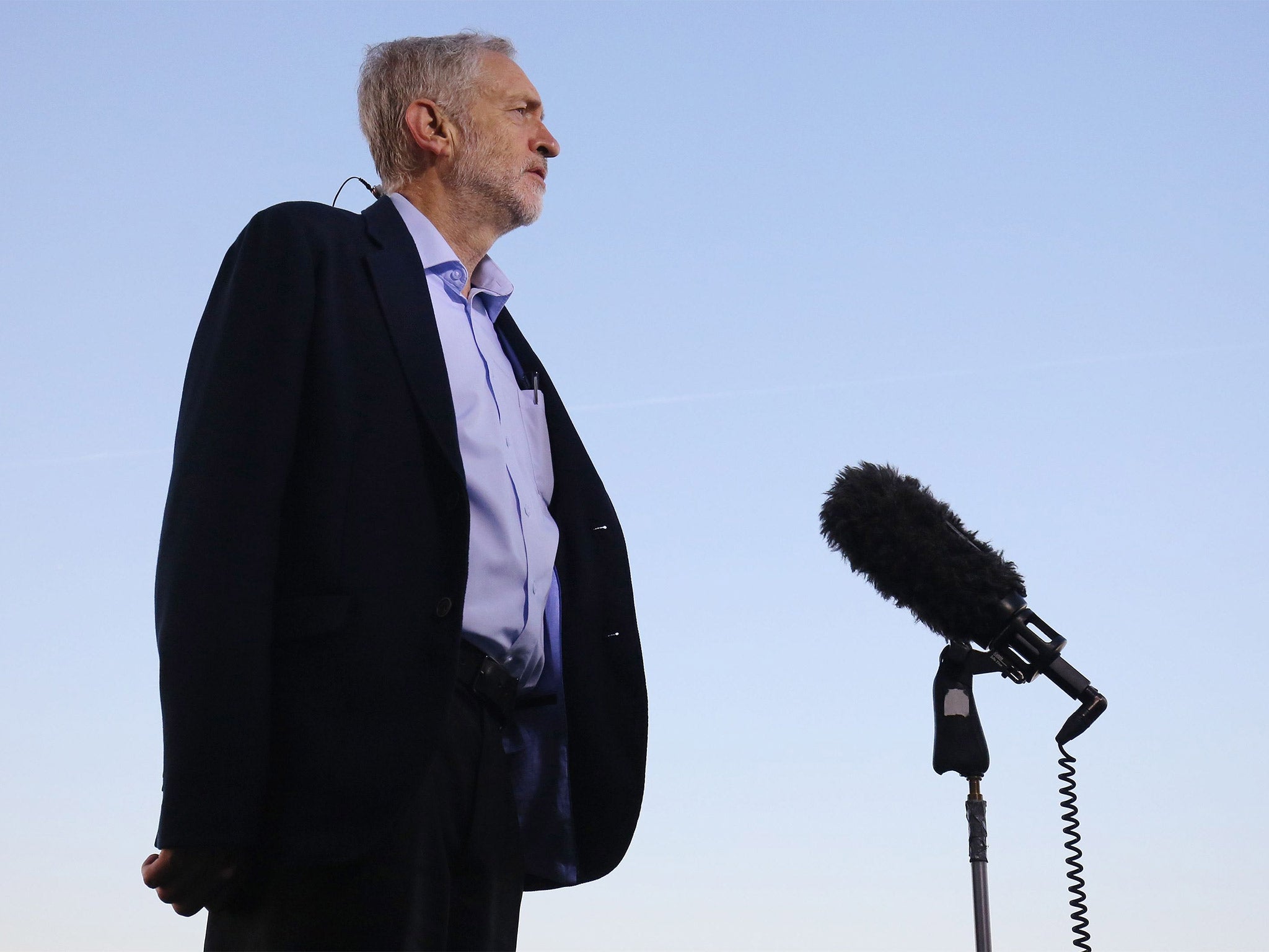Labour leader Jeremy Corbyn being interviewed for breakfast television on Wednesday