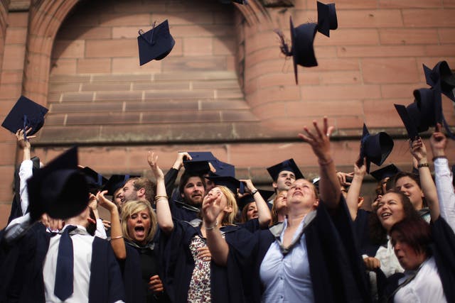University graduates celebrate their success