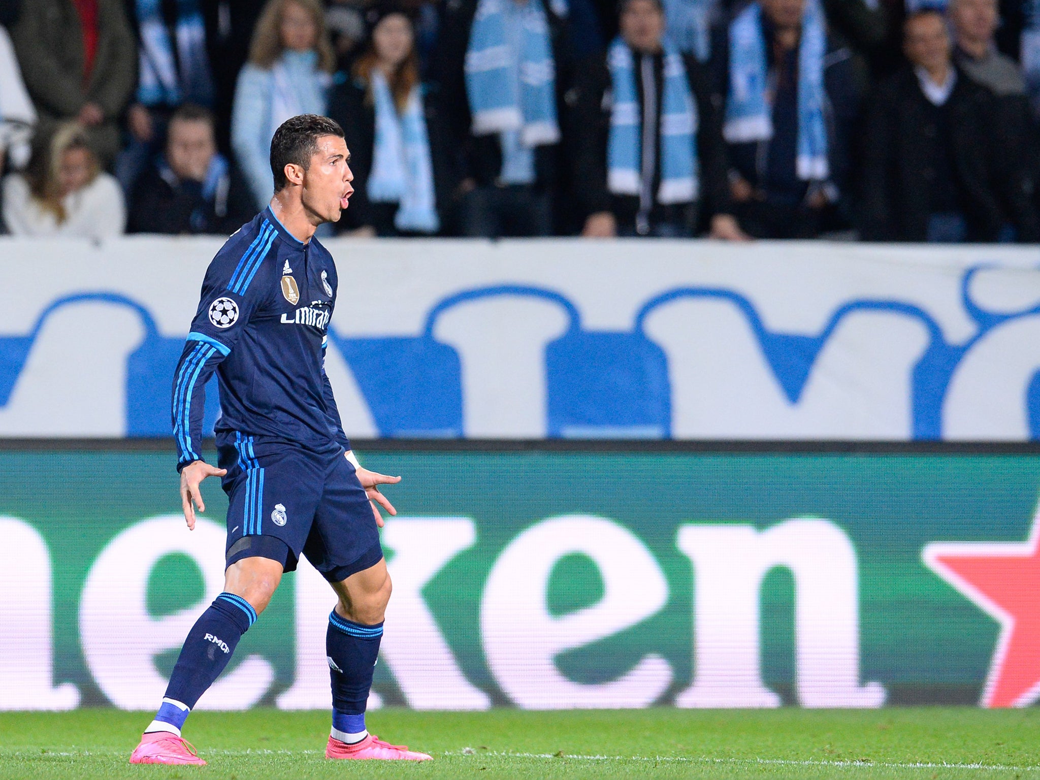 Cristiano Ronaldo celebrates against Malmo