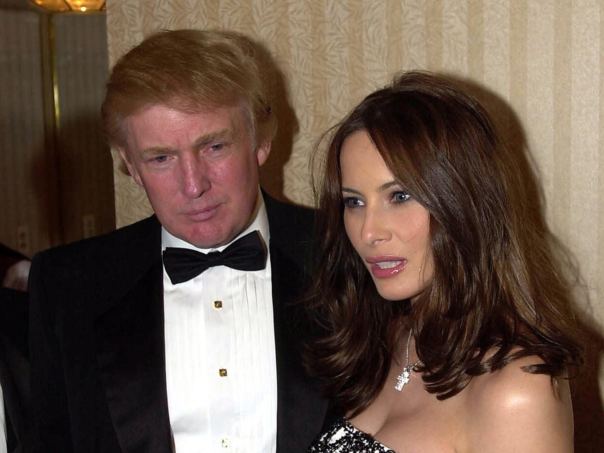 Donald and Melania at the Bloomberg Ball in 2001, they married four years later