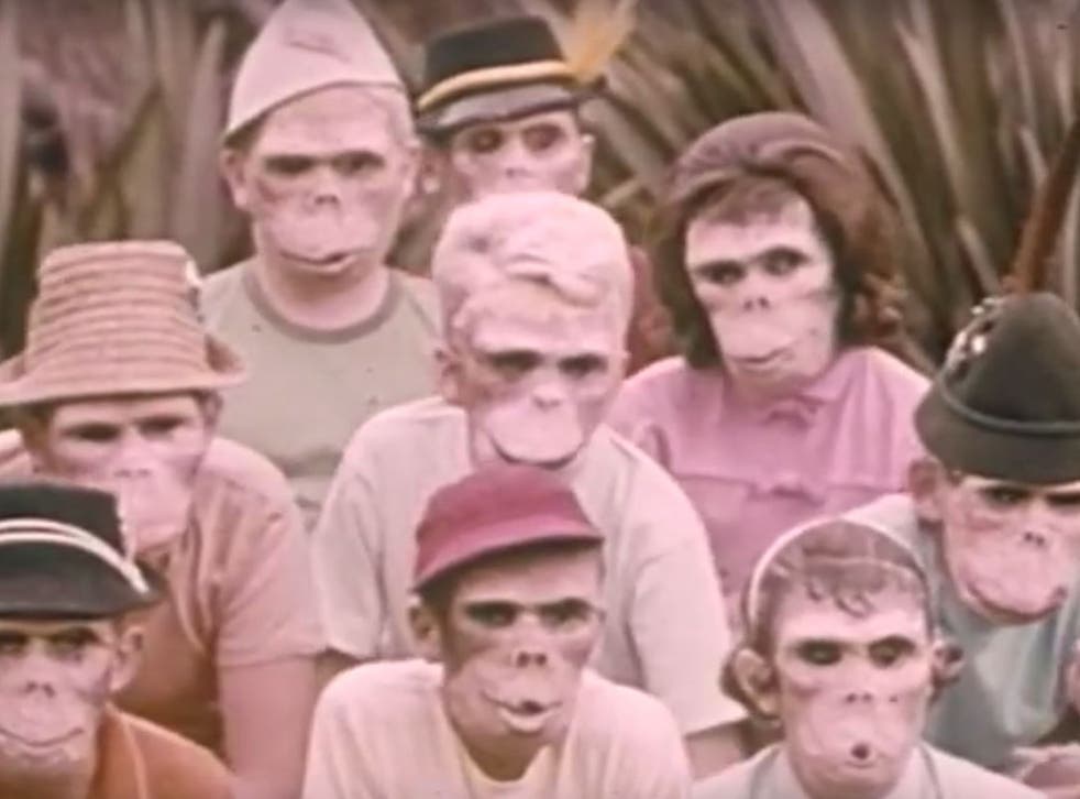 The children featured in the 1963 bicycle safety video 'One Got Fat' all wore monkey masks - for some reason