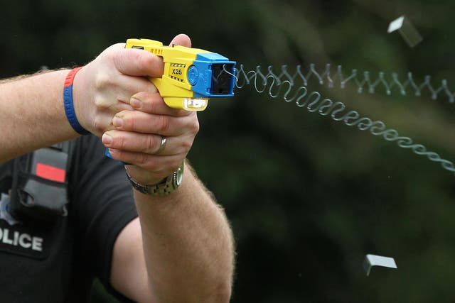 The impact of the massive flow of current unleashed by a Taser has been described as 'like being shocked by a cattle fence, but 50,000 times stronger'