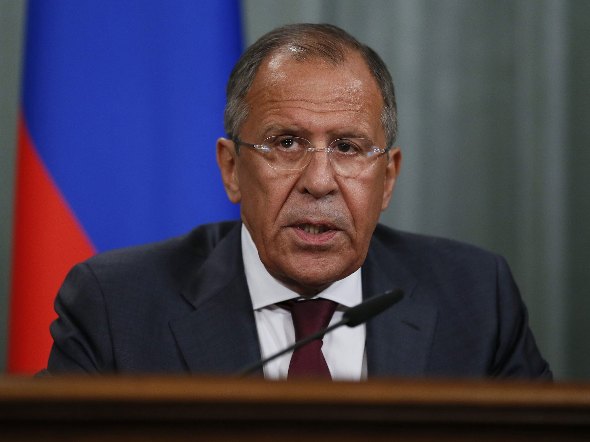 Foreign Minister Sergei Lavrov says Russia is acting legally