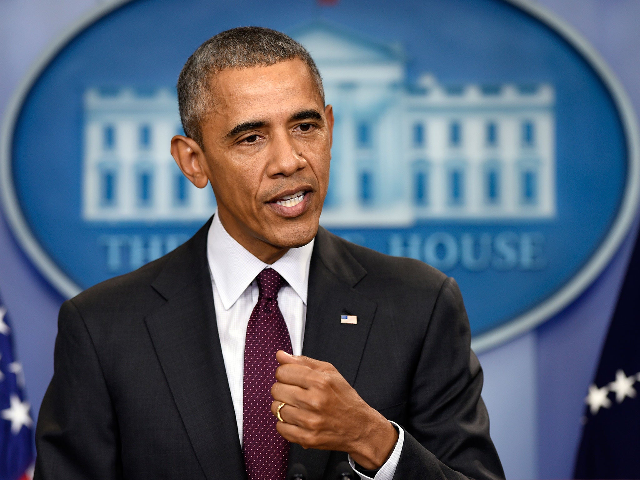 President Barack Obama speaks in the Brady Press Briefing Room at the White House in Washington, Thursday, Oct. 1, 2015, about the shooting at Umpqua Community College in Roseburg, Oregon