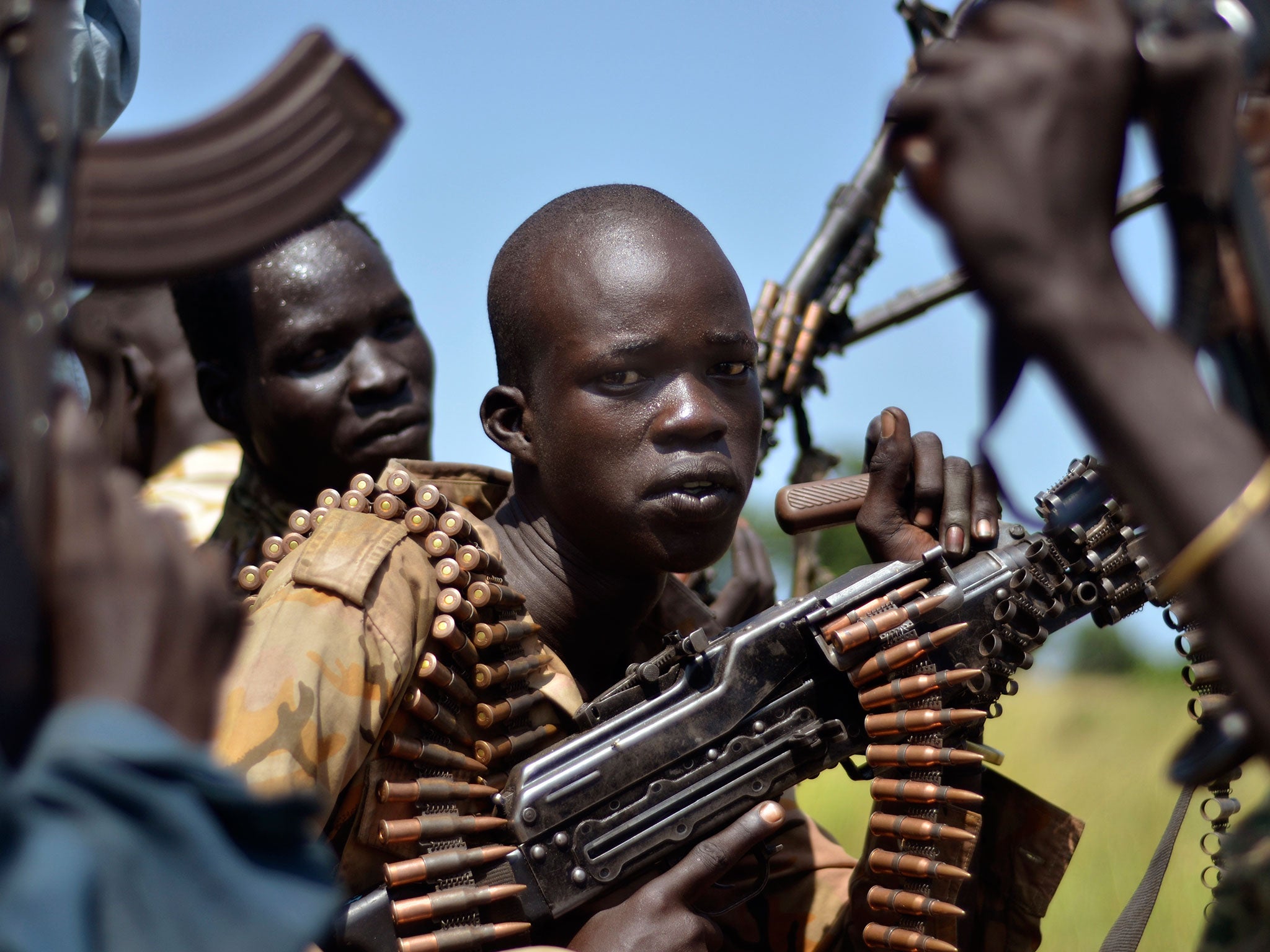 South Sudan government soldiers in Unity state