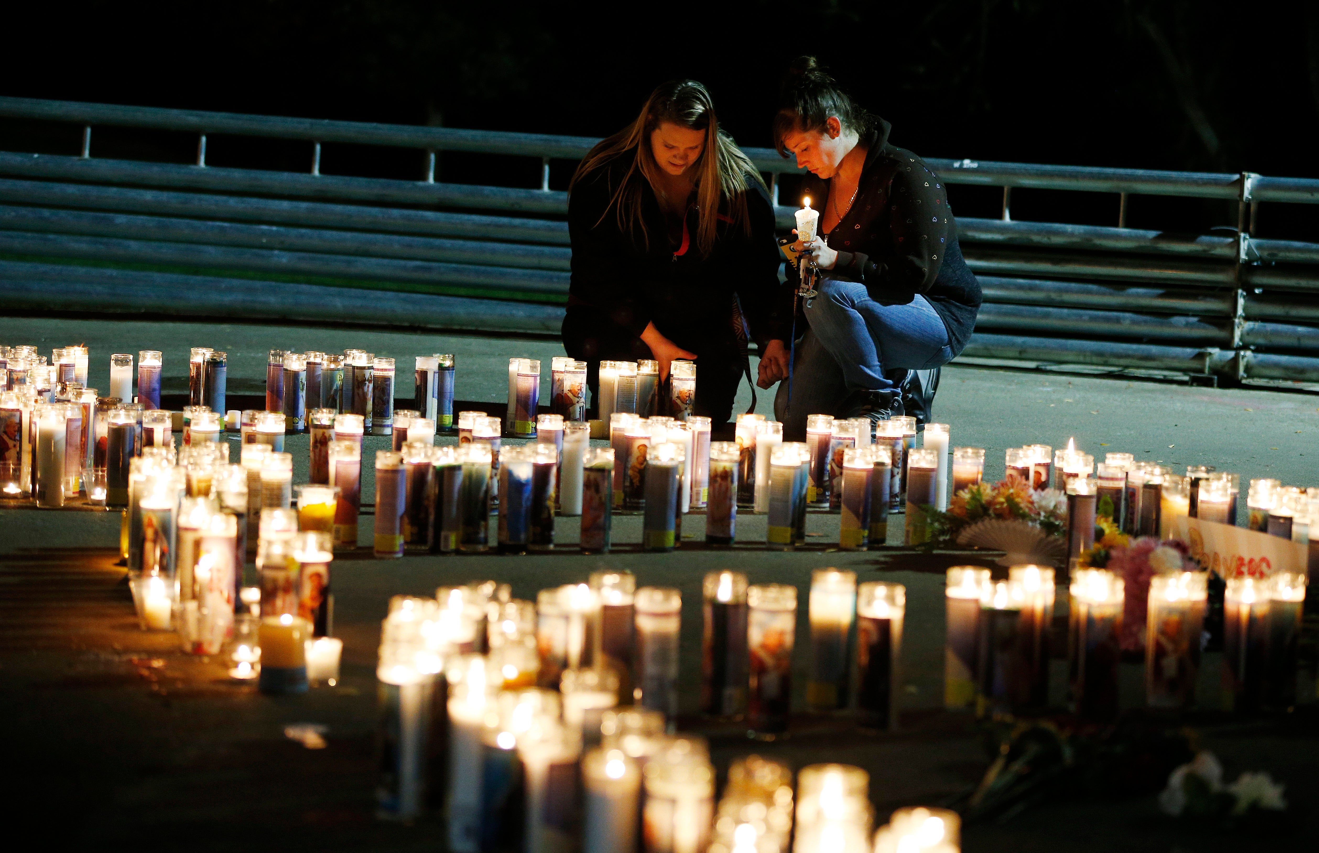 &#13;
Part of the vigil for the victims of Oregon's mass shooting&#13;