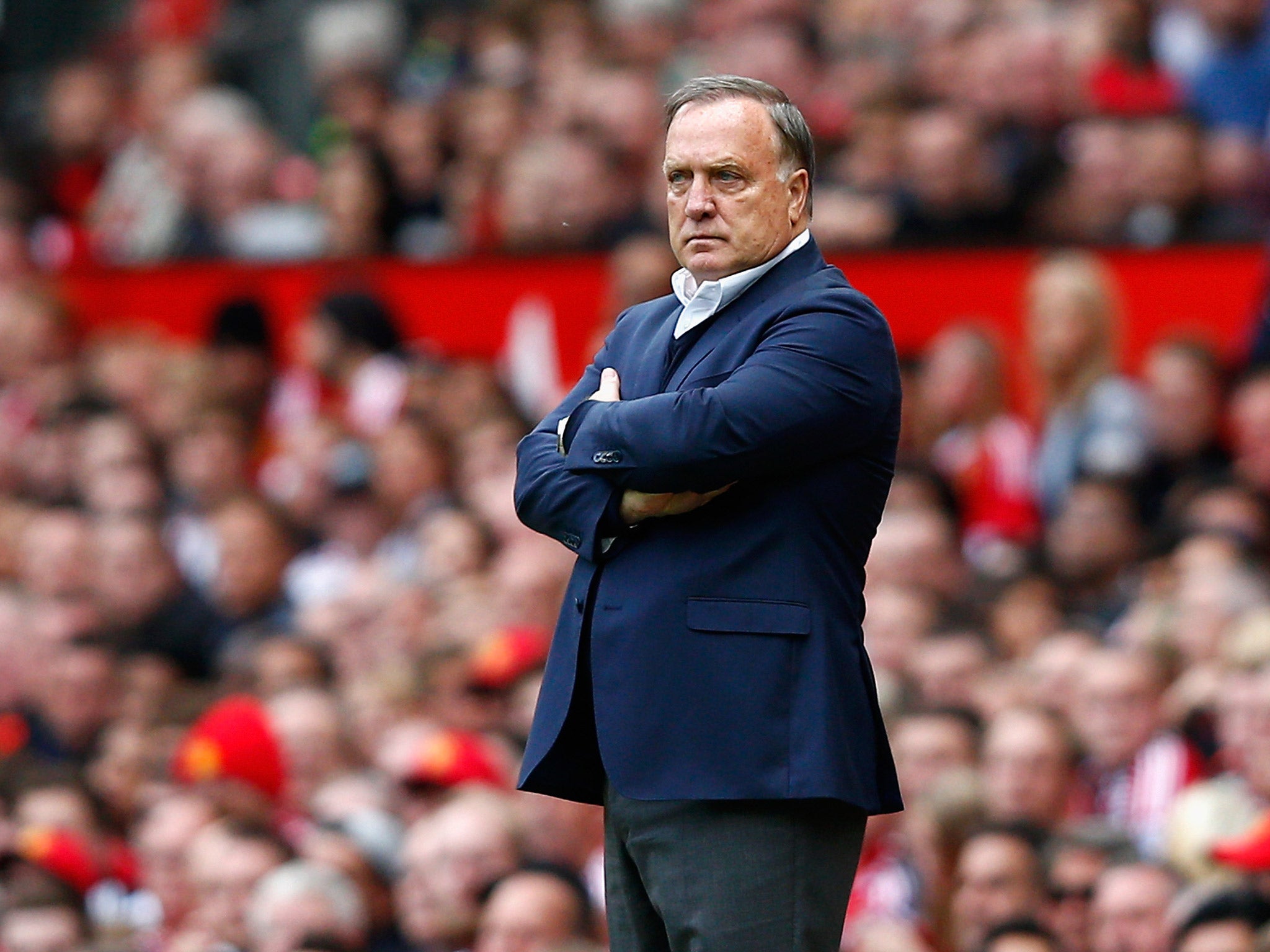 Advocaat on the touchline during last week's 3-0 defeat to Manchester United