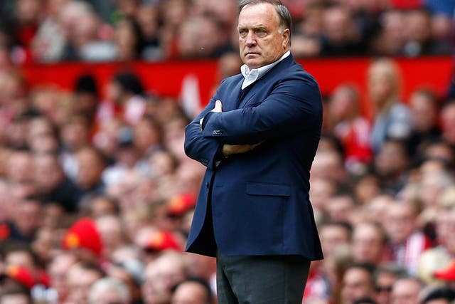 Advocaat on the touchline during last week's 3-0 defeat to Manchester United