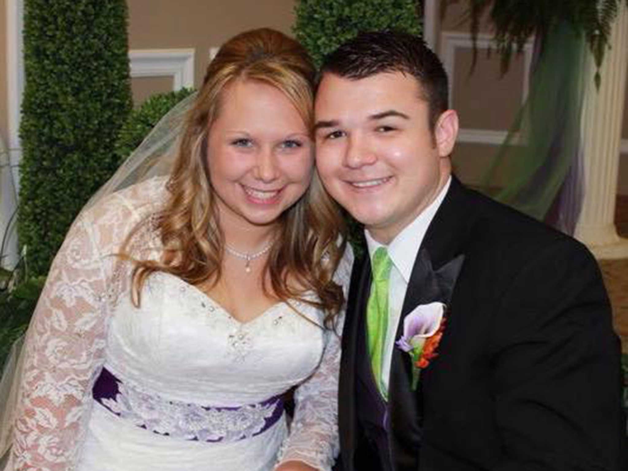 Adrian and Brooke Franklin on their wedding day