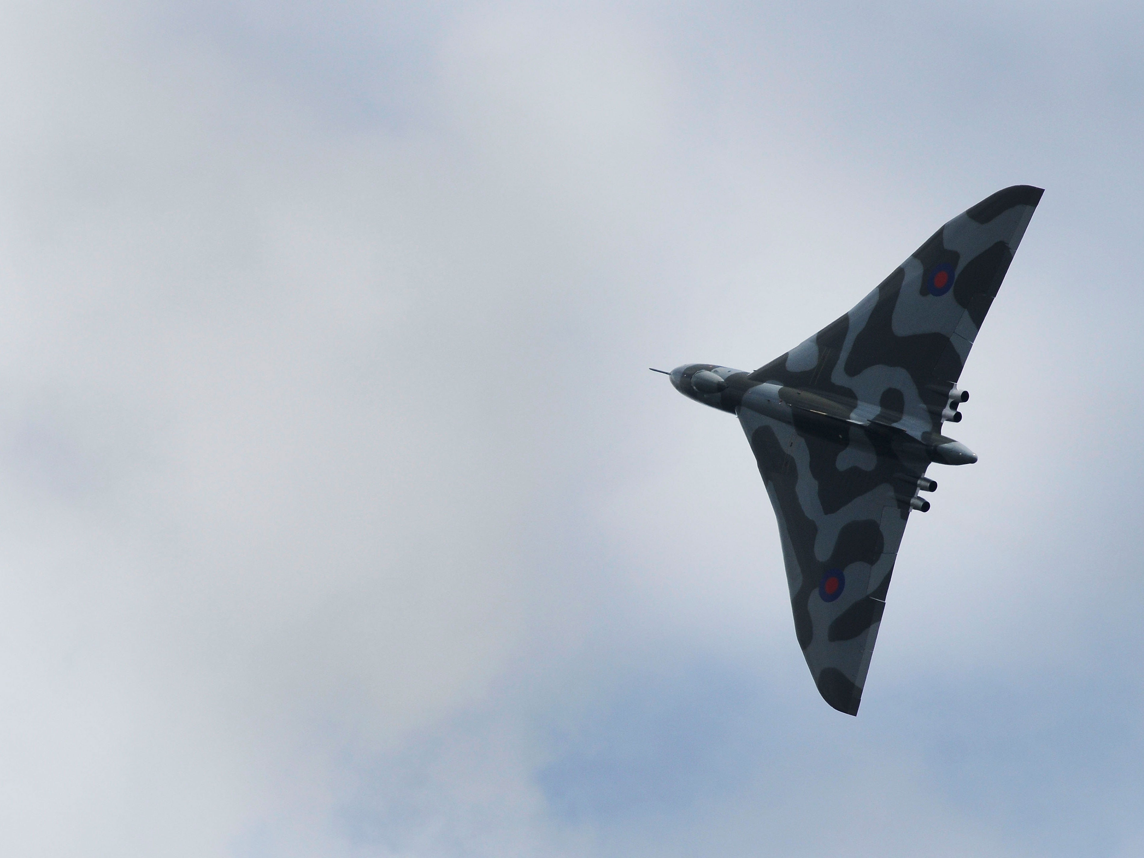 The last Avro Vulcan putting on an air display during the Goodwood Festival of Speed at Goodwood House