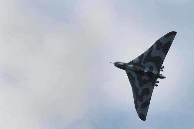 The last Avro Vulcan putting on an air display during the Goodwood Festival of Speed at Goodwood House