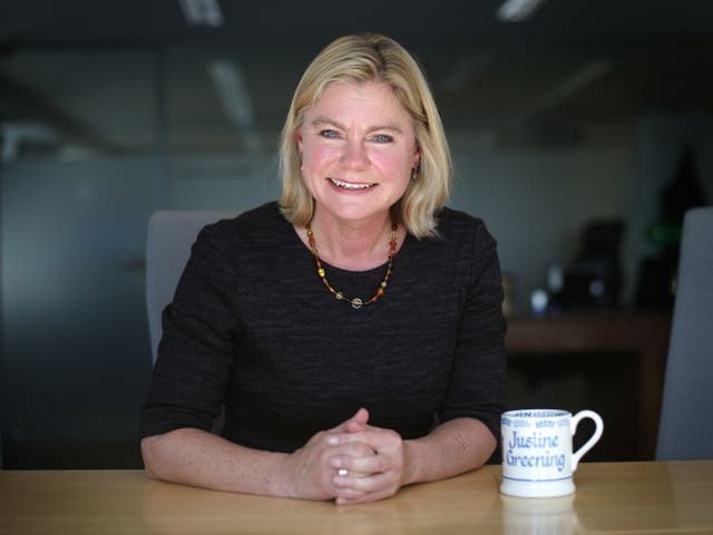 October 2, 2015.  Secretary of State for International Development Justine Greening in her office in Whitehall.