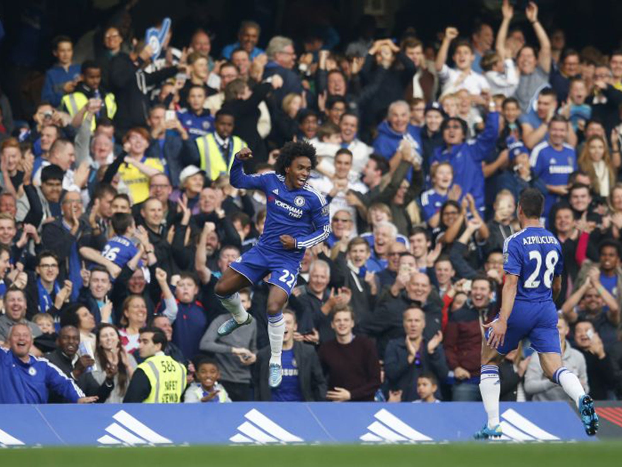 It was all going well for Chelsea when Willian opened the scoring