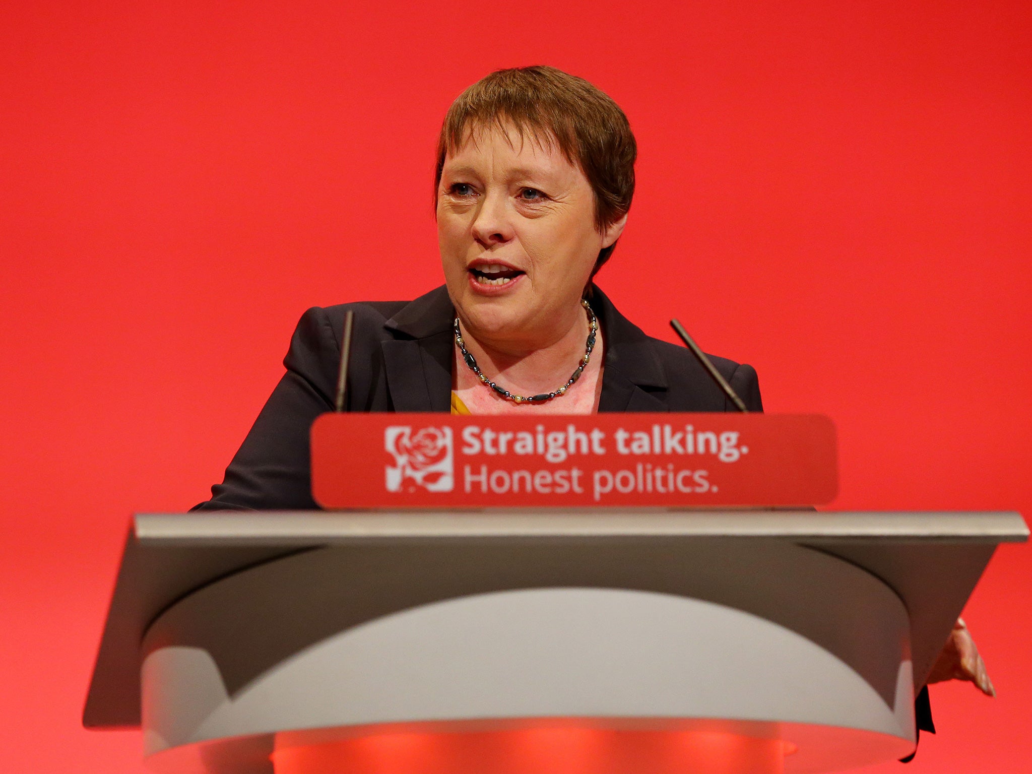Shadow defence secretary Maria Eagle, makes her speech during the second day of the Labour Party conference