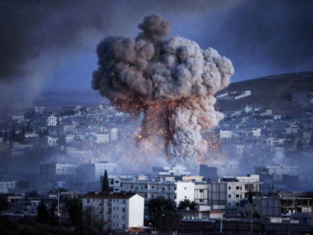 An explosion rocks Syrian city of Kobani